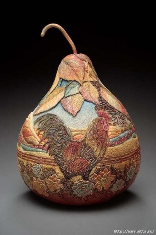 Художественная резьба по тыкве Мэрилин Сандерленд. 09