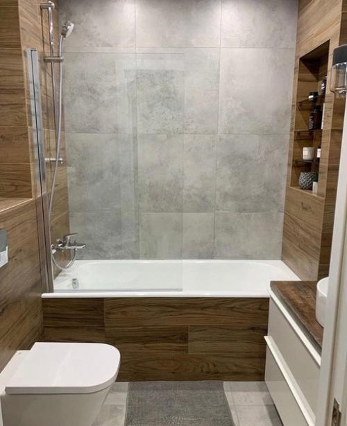 Сделали peмонт в ванной комнате, хотелось побольше минимализма. 02