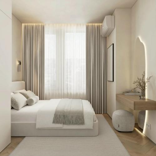 Светлый проект 1-комнатной квартиры 40, 8 м 2 в ЖК Headliner в Москве. 08