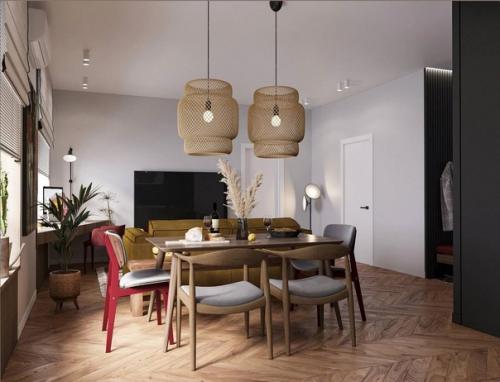 Небанальный проект двушки в стиле бохо. 04