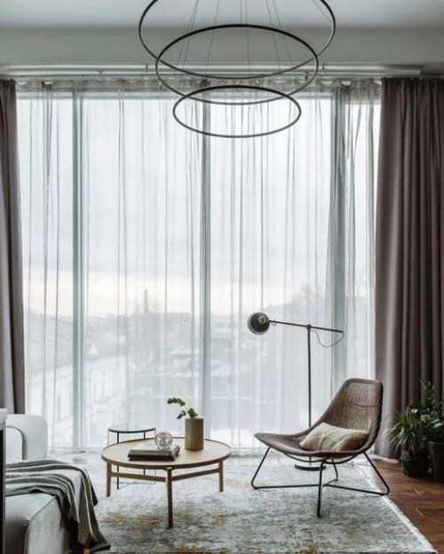 Проект квартиры площадью 52 м 2, находится в московском ЖК. 01