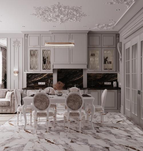 Рум - тур по дизайн - проекту для дома в стиле неоклассика. 08