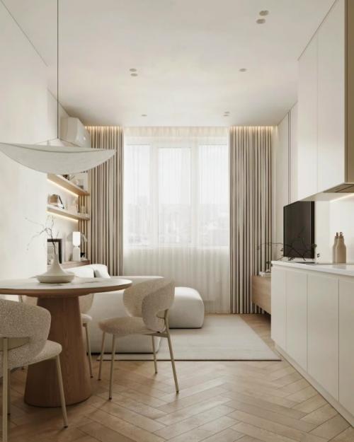 Светлый проект 1-комнатной квартиры 40, 8 м 2 в ЖК Headliner в Москве. 07