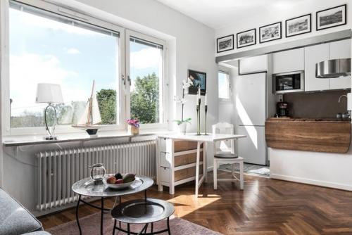 Крохотная шведская студия площадью 24 кв. 01