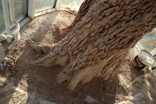 Имитация дерева гипсовой штукатуркой! 03