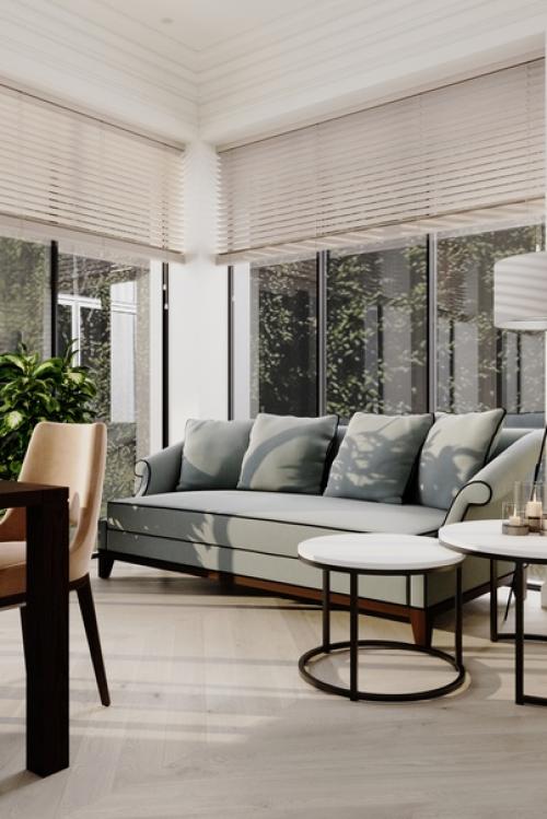 Всем привет.  Первая большай работа по визуализаци интерьера с элементами классического стиля. 06