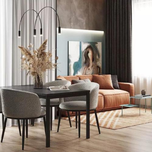 В интерьере этой кухни - гостиной удалось сохранить визуальную цельность помещения, несмотря на 2 разные функции. 04