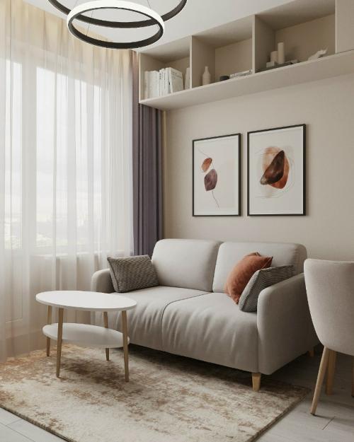 Проект однокомнатной квартиры 38 м 2 в ЖК чистое небо в Санкт-петербурге. 03