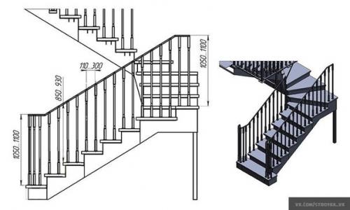 Выбор ограждения для прямой лестницы. 05