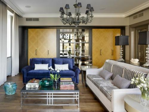 Роскошный интерьер гостиной выполненный в стиле современной классики с элементами арт - деко. 03