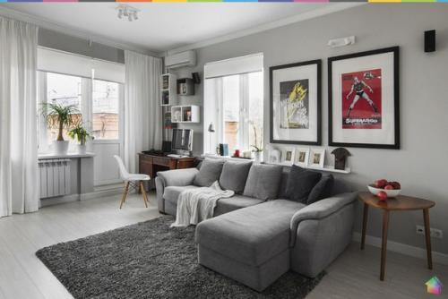 Отличный дизайн 1-комнатной хрущёвки. 02