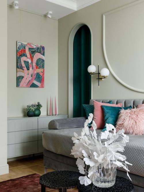 Реализованный интерьер современной квартиры с элементами ар - деко в Санкт-петербурге. 03