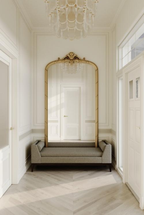 Всем привет.  Первая большай работа по визуализаци интерьера с элементами классического стиля. 02