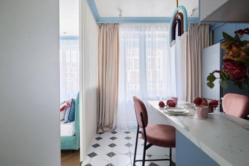 Интерьер квартиры - студии 28 кв. 03