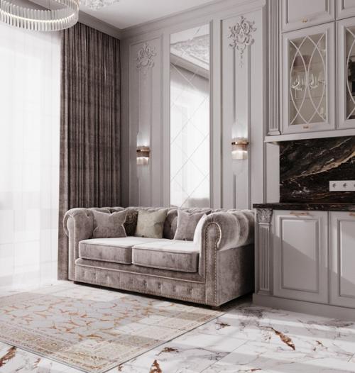 Рум - тур по дизайн - проекту для дома в стиле неоклассика. 09