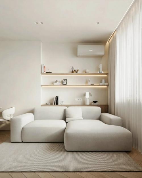 Светлый проект 1-комнатной квартиры 40, 8 м 2 в ЖК Headliner в Москве. 06