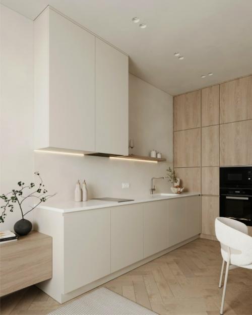 Светлый проект 1-комнатной квартиры 40, 8 м 2 в ЖК Headliner в Москве. 02