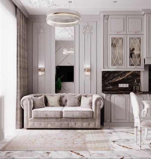 Рум - тур по дизайн - проекту для дома в стиле неоклассика. 07