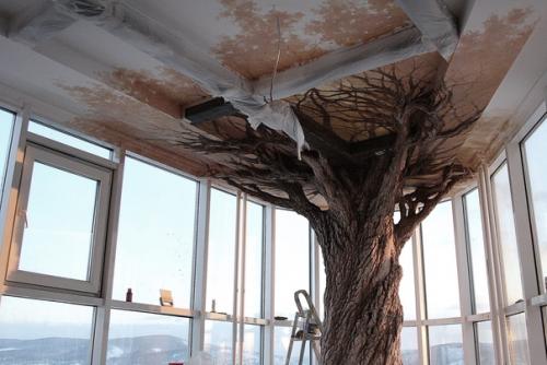 Имитация дерева гипсовой штукатуркой! 01
