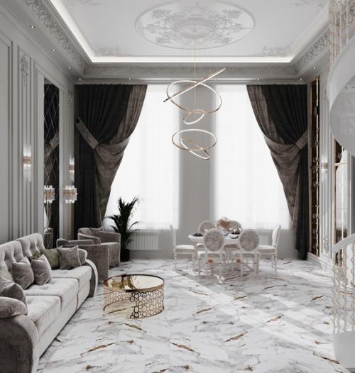 Рум - тур по дизайн - проекту для дома в стиле неоклассика. 03