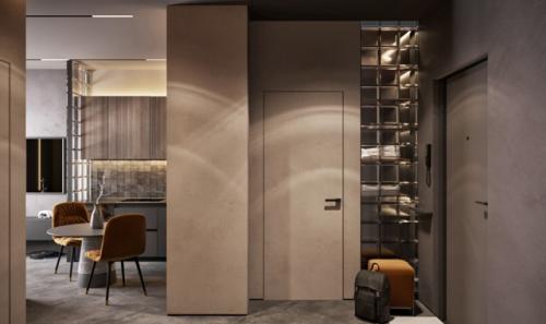 Проект 1-комнатной квартиры 40 м 2 для молодого человека. 04