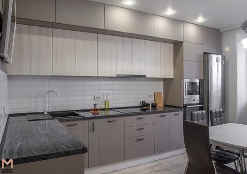 Габариты этой стильной и неповторимый кухни, отвечающей всем требованиям эргономики и эстетики: 4300*1800. 01