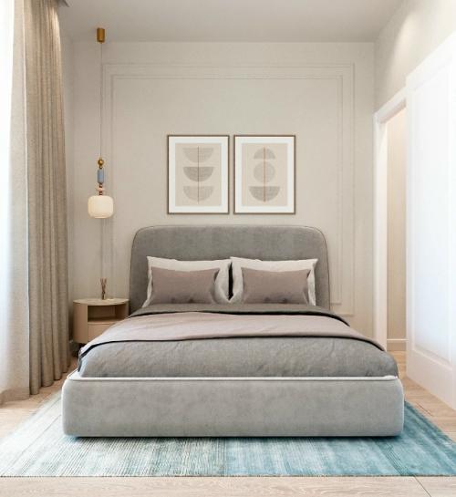 Светлый проект однокомнатной квартиры 50 м 2 в ЖК цивилизация на Неве в Санкт-петербурге. 06