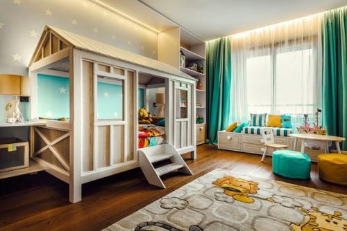 Чёрно-белая гамма в интерьере квартиры в Болгарии. 05