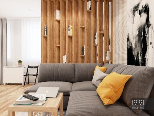 Маленькая квартира - студия, общей площадью 30 м 2. 03