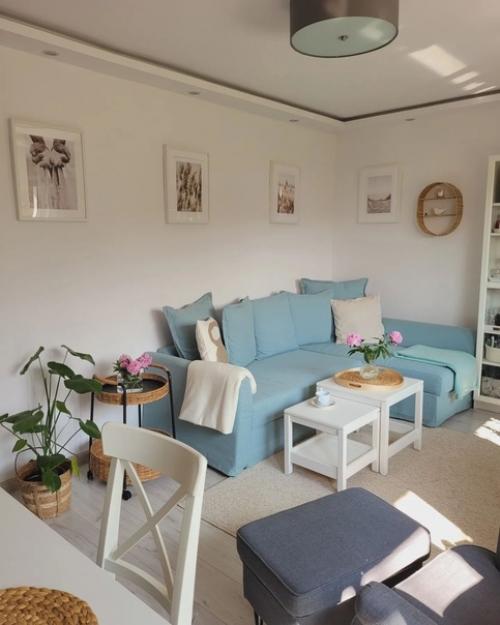 Теплый дизайн интерьера с мебелью Ikea. 01