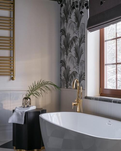 Фотографии интерьера ванной комнаты из реализованного проекта частного дома от дизайнера Zelenskyroman. 04