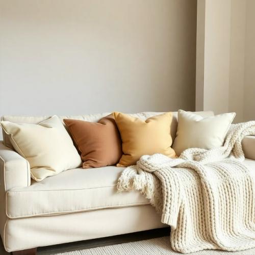 Гостиные в монохромном стиле с акцентом на мелочах: декор и текстиль. 02