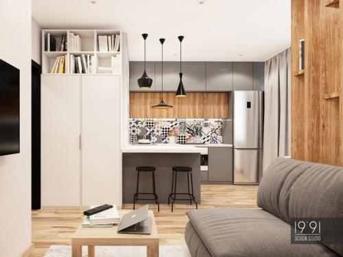 Маленькая квартира - студия, общей площадью 30 м 2. 04