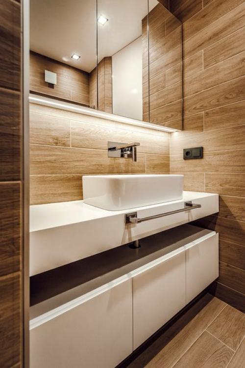 Чёрно-белая гамма в интерьере квартиры в Болгарии. 07