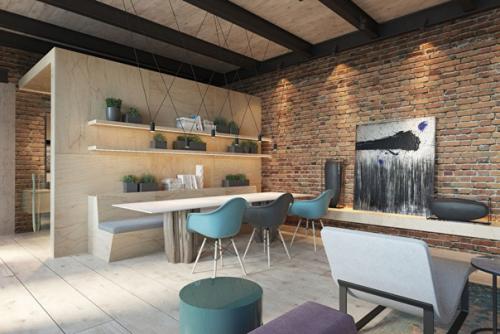 Спокойный и нежный дизайн интерьера в стиле Loft. 01