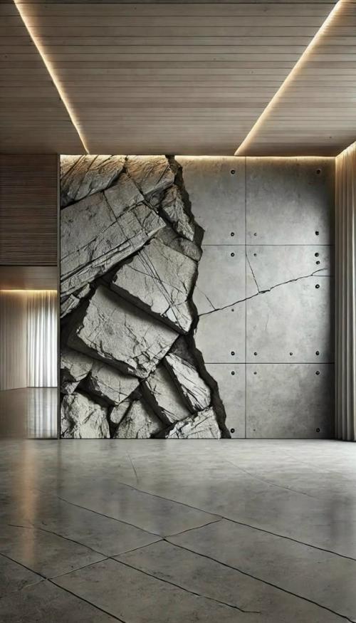 Грубая сила: скала в интерьере как главный акцент вашего дома. 06