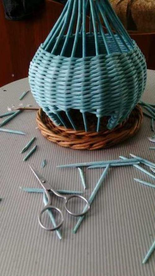 Плетение из газет Чайный Домик? 04