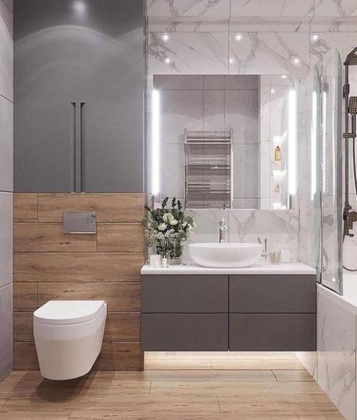 Стильный проект совмещенного санузла. 02