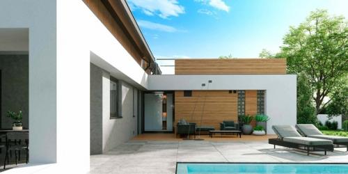 Эскизный проект одноэтажного дома с мансардной. 03