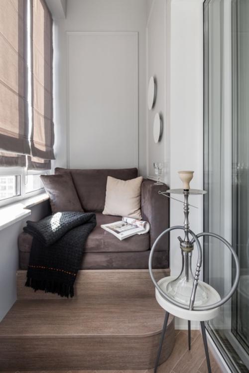 Элегантный, монохромный интерьер квартиры площадью 47 кв. 06