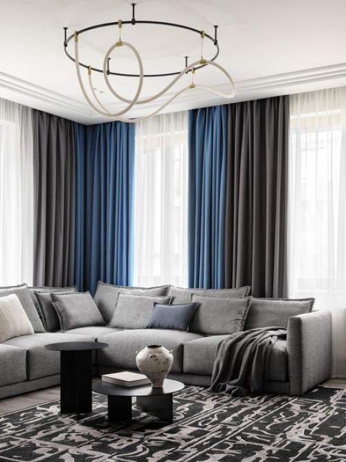 Реализованный интерьер современной квартиры с мебелью и декором от российских дизайнеров. 02