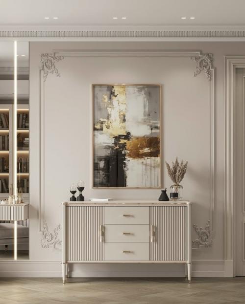 Благородные светло - кофейные оттенки в интерьере спальни. 04