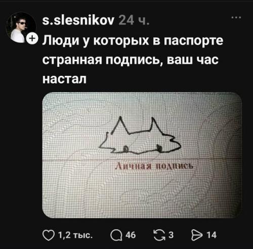 Тренд на красивые подписи в паспорте зaвирусился.  