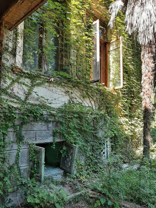 Дача Сталина была построена в 1947 году, недалеко от новоафонского монастыря, проект имел кодовое название объект номер 8 Ласточкино Гнездо. 08