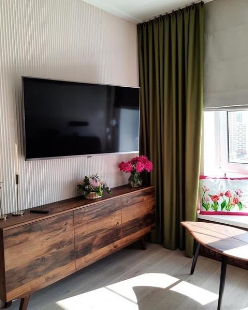 Уютный, приятный интерьер кухни - гостиной. 06