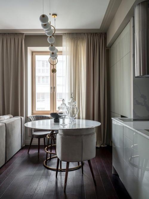 Реализованный интерьер современнойая квартиры, площадью 70 кв. 06