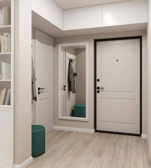 Дизайн - проект квартиры в светлых тонах с зелеными акцентами. 08