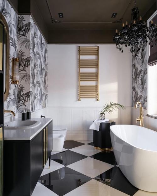 Фотографии интерьера ванной комнаты из реализованного проекта частного дома от дизайнера Zelenskyroman. 02