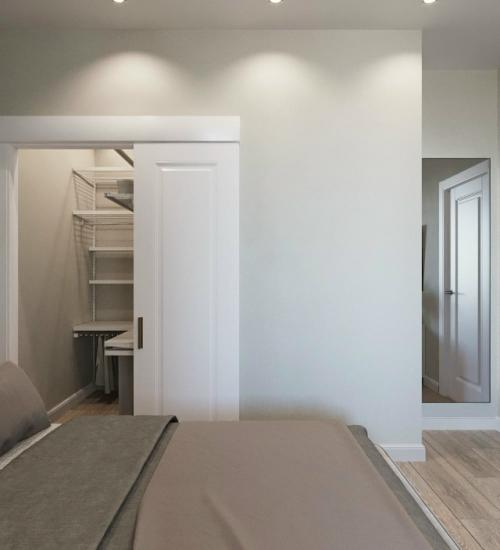 Светлый проект однокомнатной квартиры 50 м 2 в ЖК цивилизация на Неве в Санкт-петербурге. 09