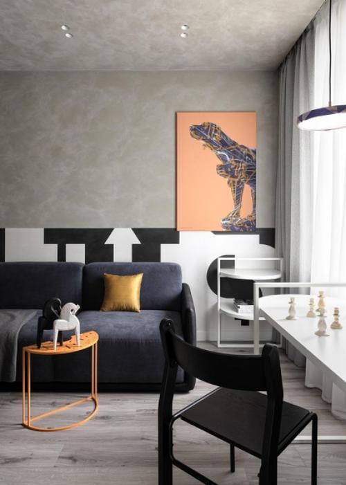 Реализованный интерьер современной квартиры с мебелью и декором от российских дизайнеров. 03